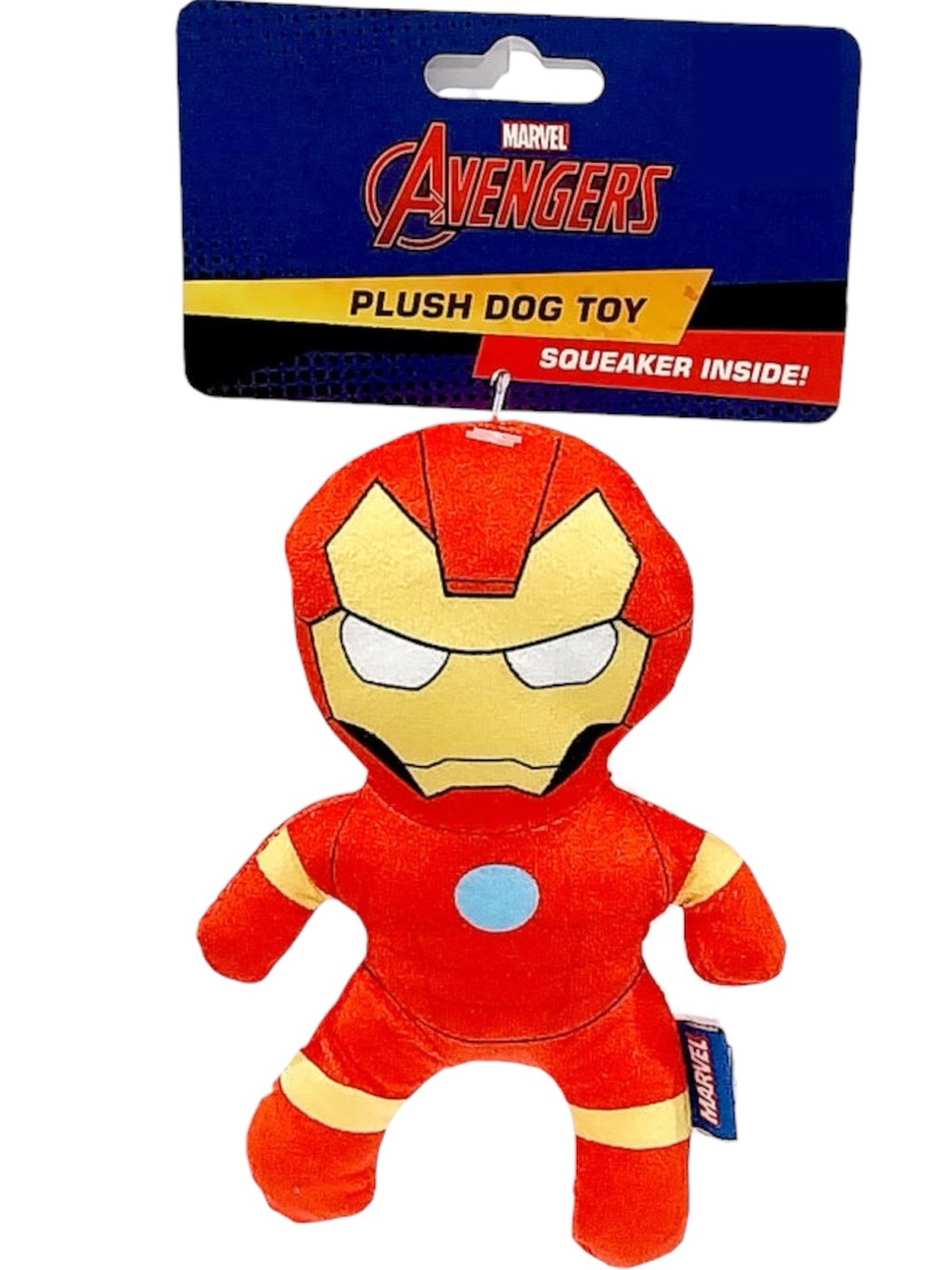 Iron Man Red Plush Dog Squeaker Toy NEW